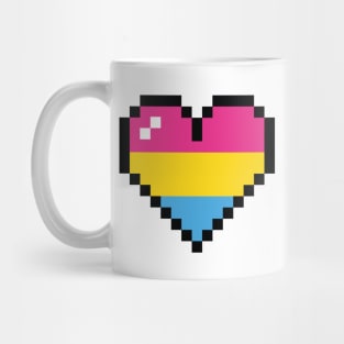 Pansexual 8 bit heart Mug